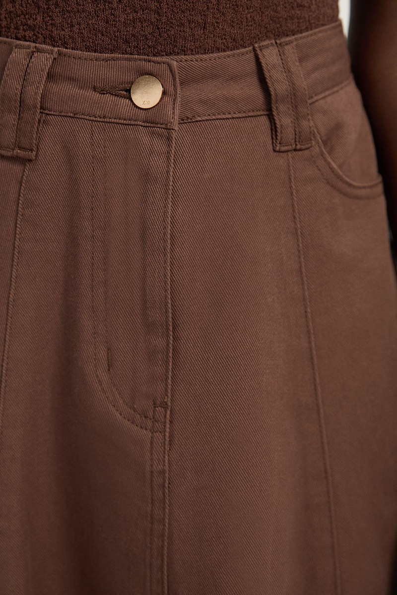 Denim 5 Pocket Midi Skirt 5