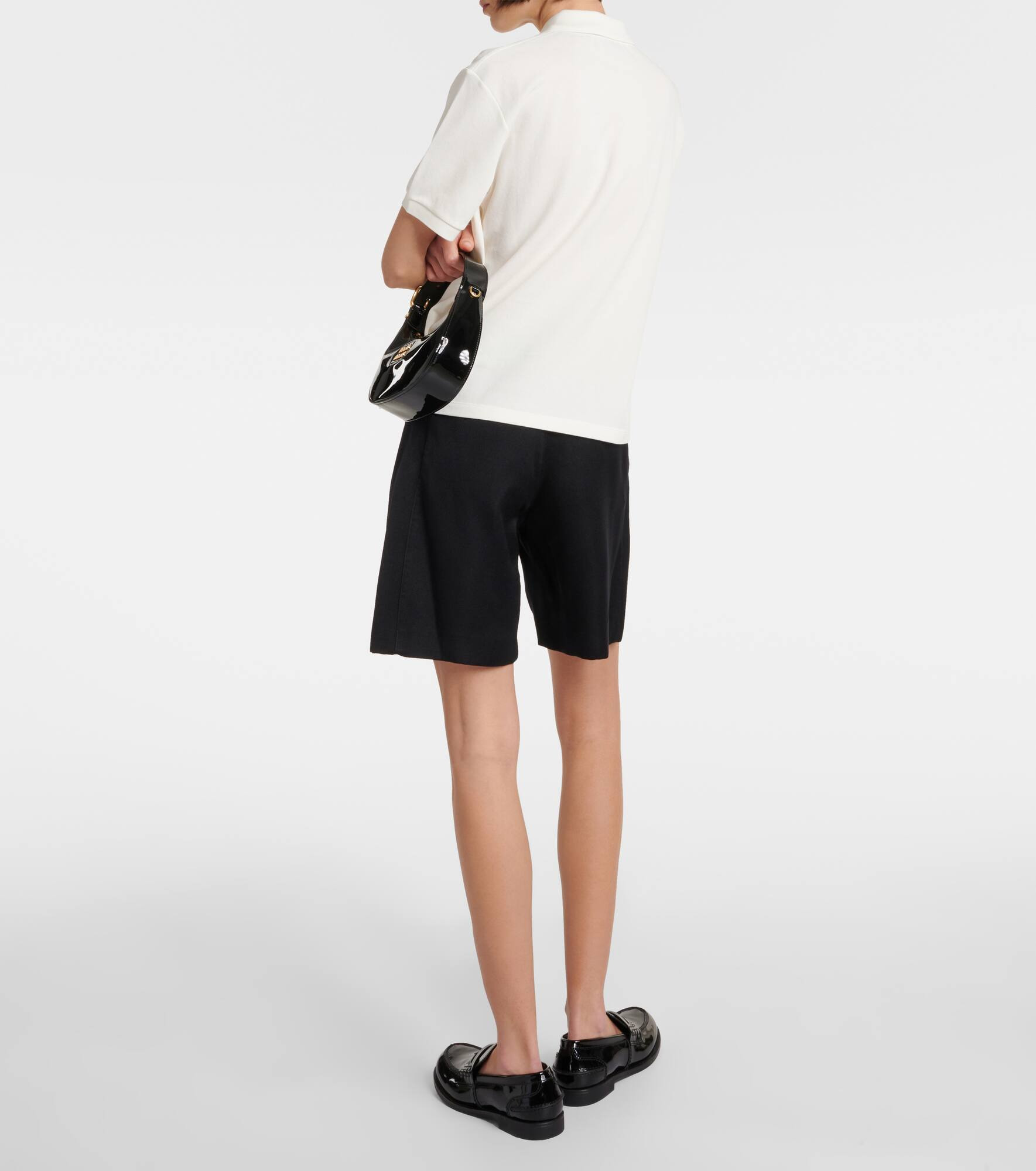 Logo cotton piqué polo shirt - 3