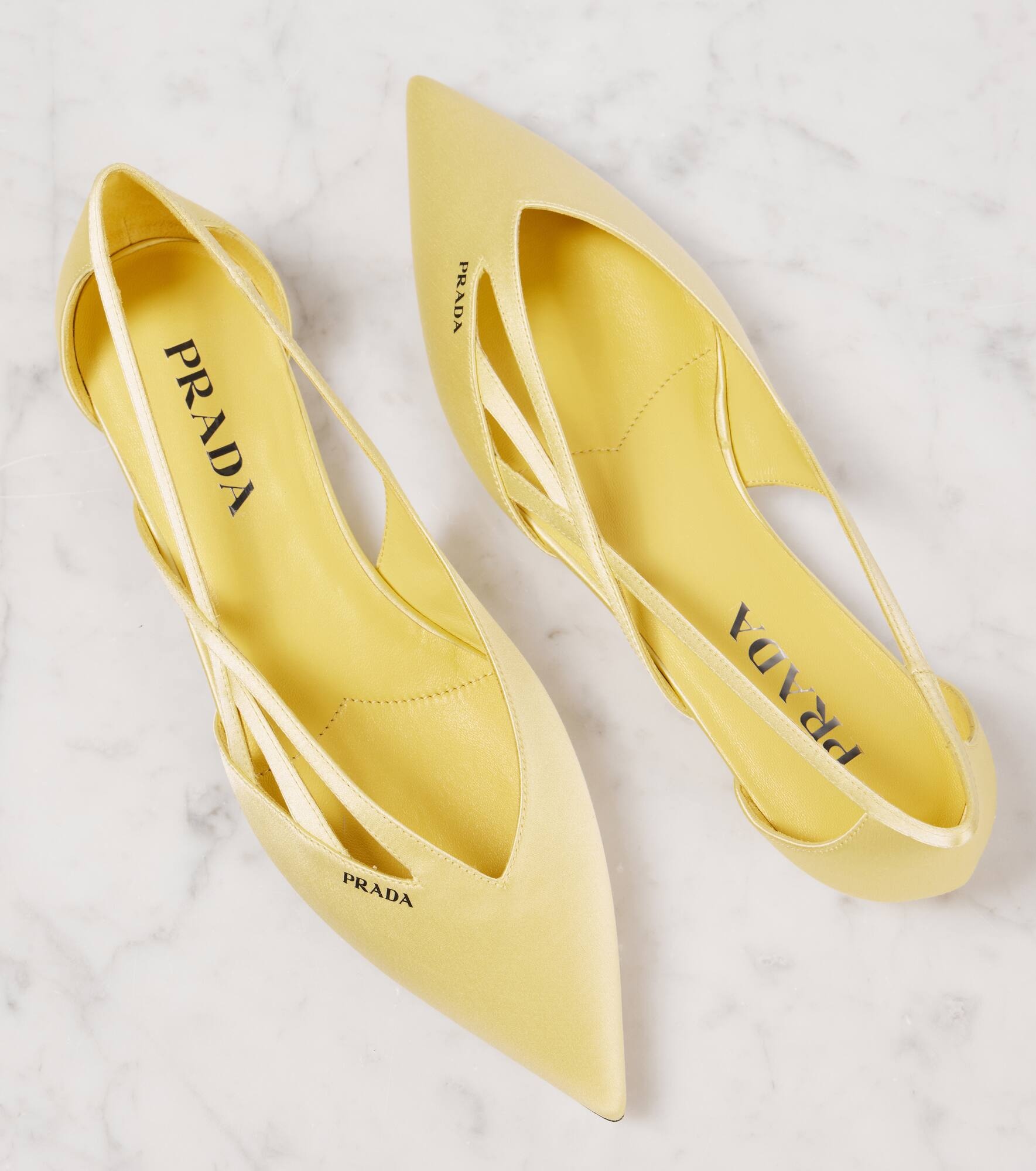 Logo satin ballet flats - 5