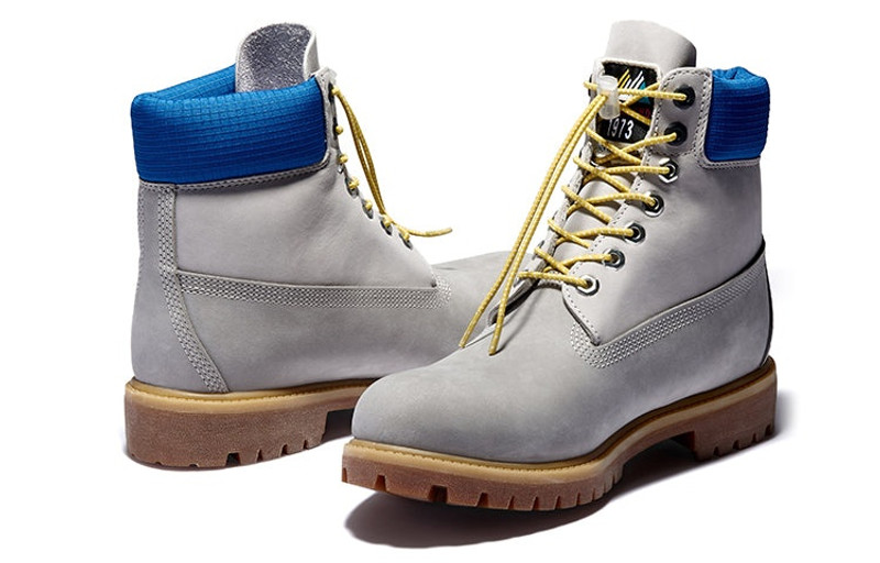 Timberland Timberland Premium 6 Inch Waterproof Boots 'Grey with Blue Collar' A2N9PD52 outlook
