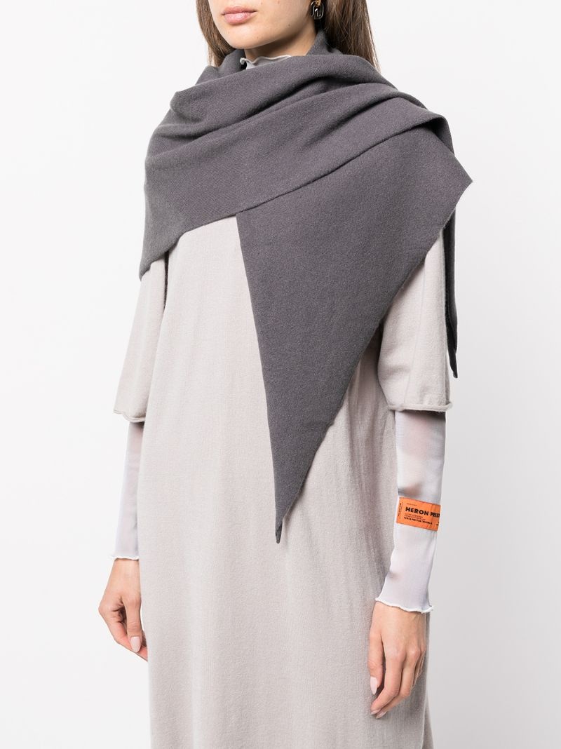 knitted cashmere-blend shawl - 3