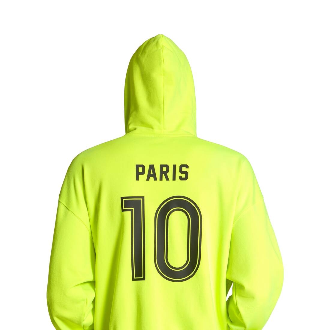 Paris Soccer Zip-up Hoodie Medium Fit in Neon Yellow - 5
