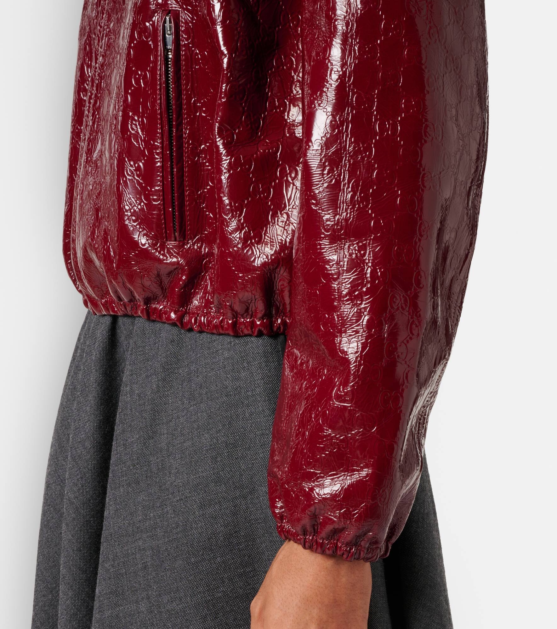 Leather bomber jacket - 5