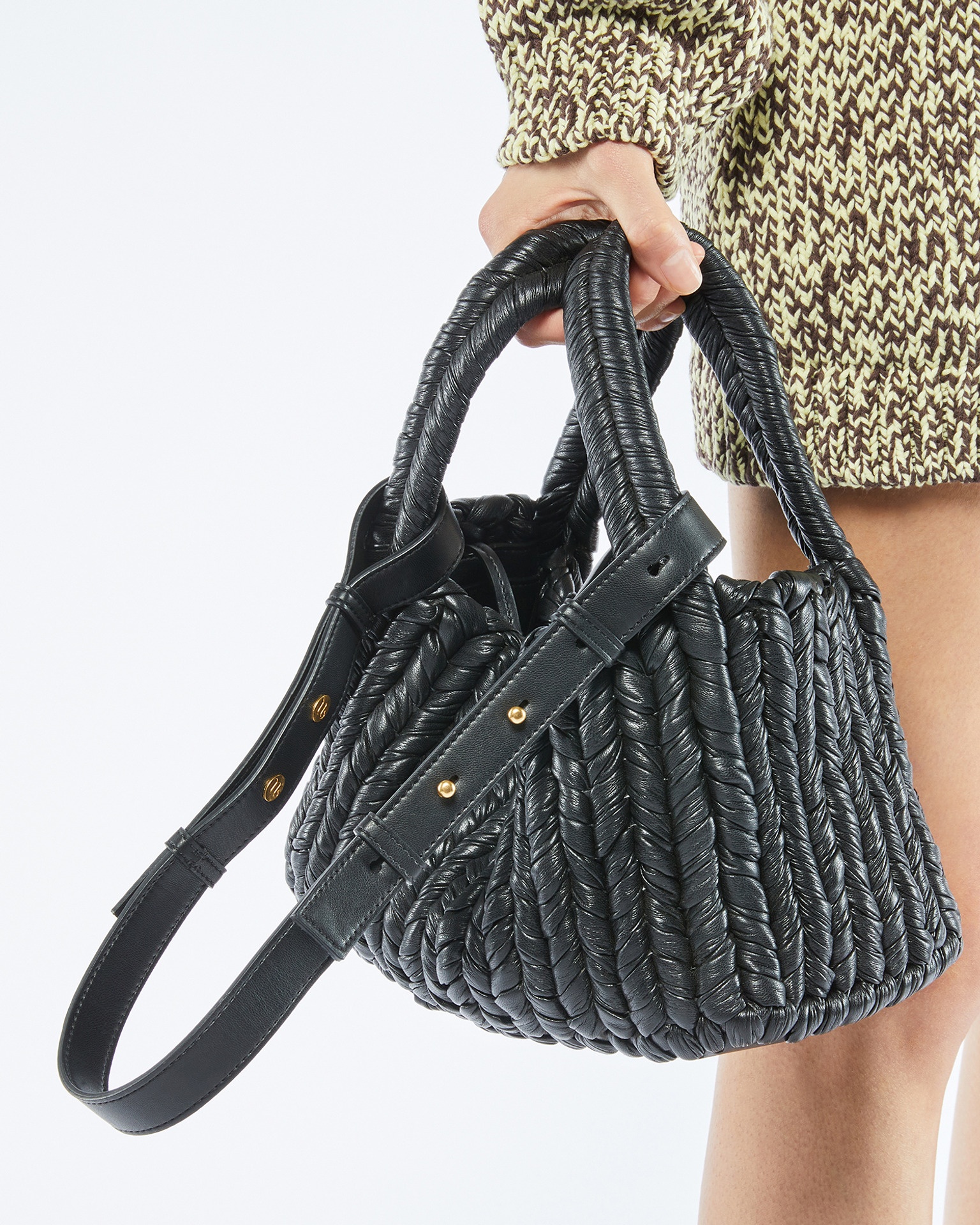 THE BUSKET - Knit bucket bag - Black - 6