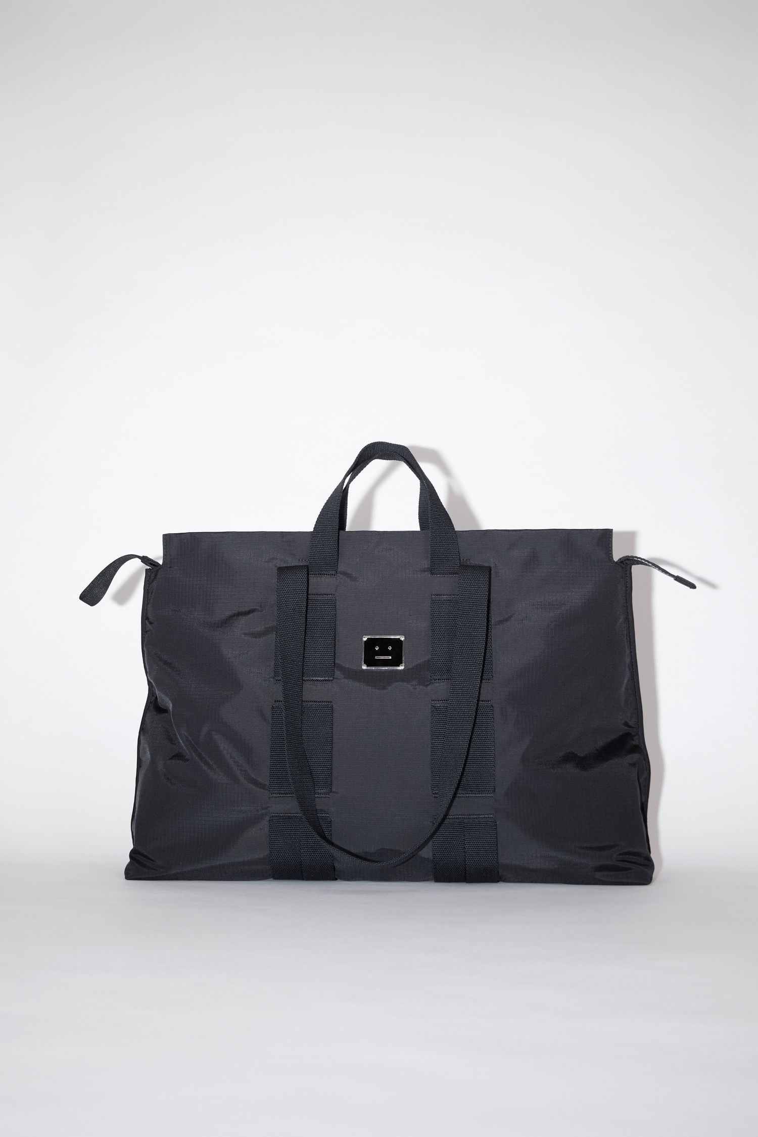 Logo plaque tote bag - Black - 1