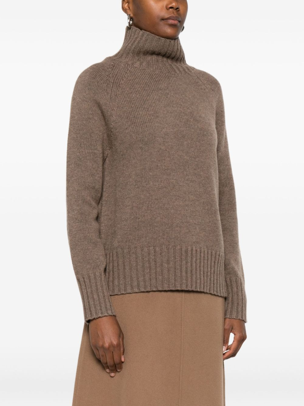 funnel-neck raglan-sleeve sweater - 3
