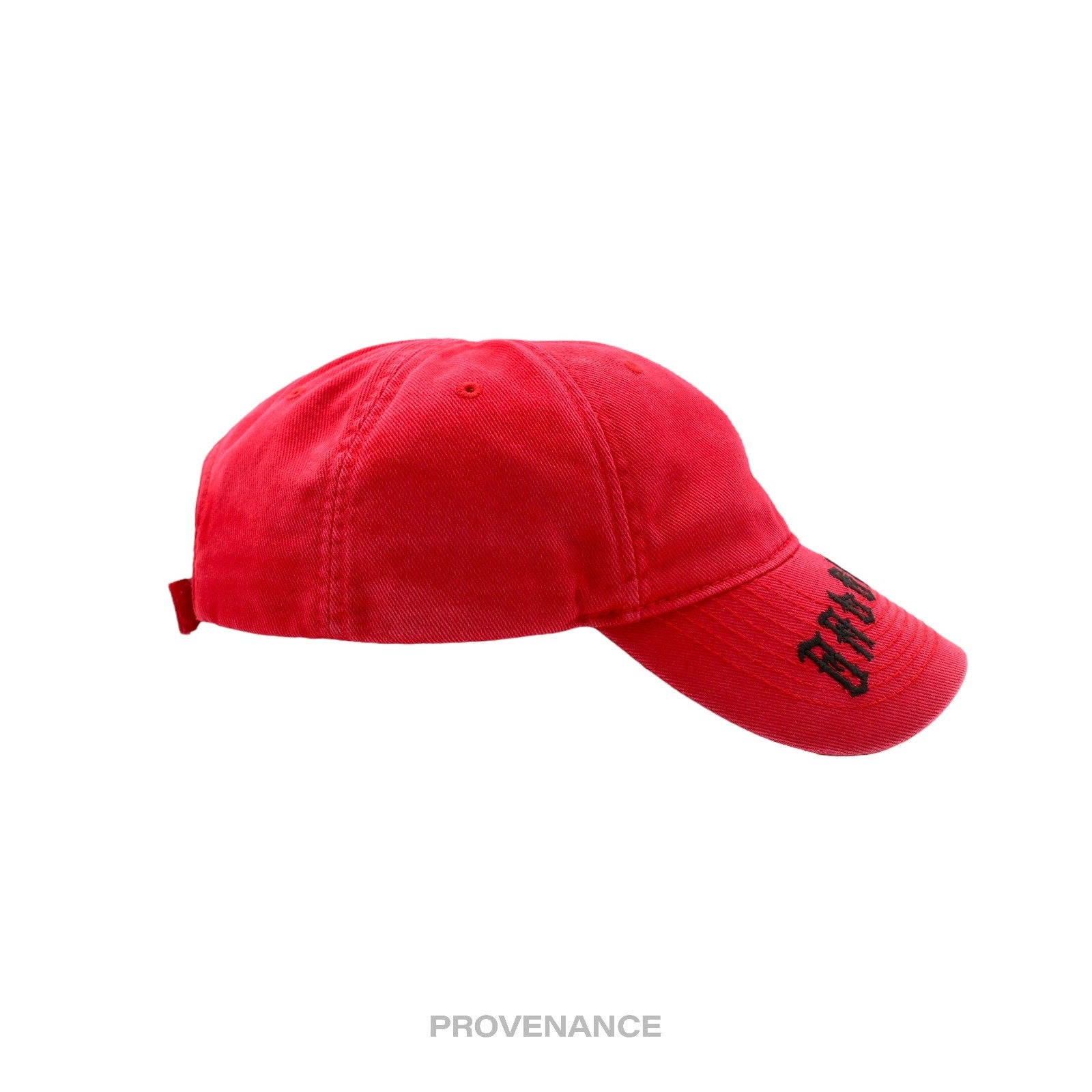 Balenciaga Tattoo Embroidered Logo Cap - Red - 5
