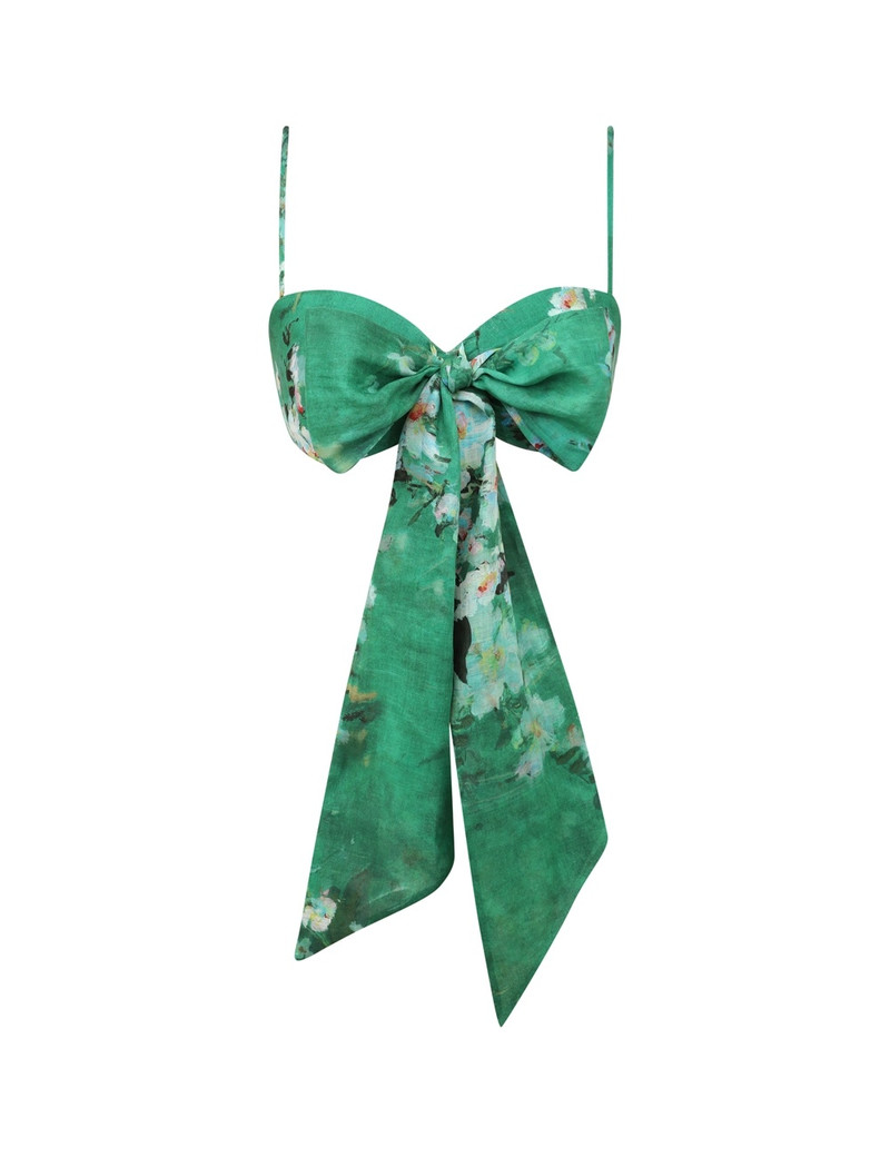 EVERLEY DRAPED BOW BRALETTE - 1