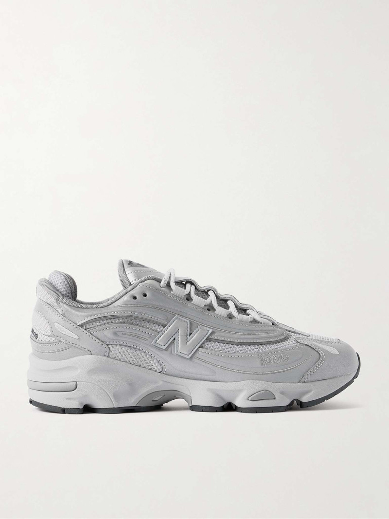 M1000 Embroidered Faux Leather and Mesh Sneakers - 1