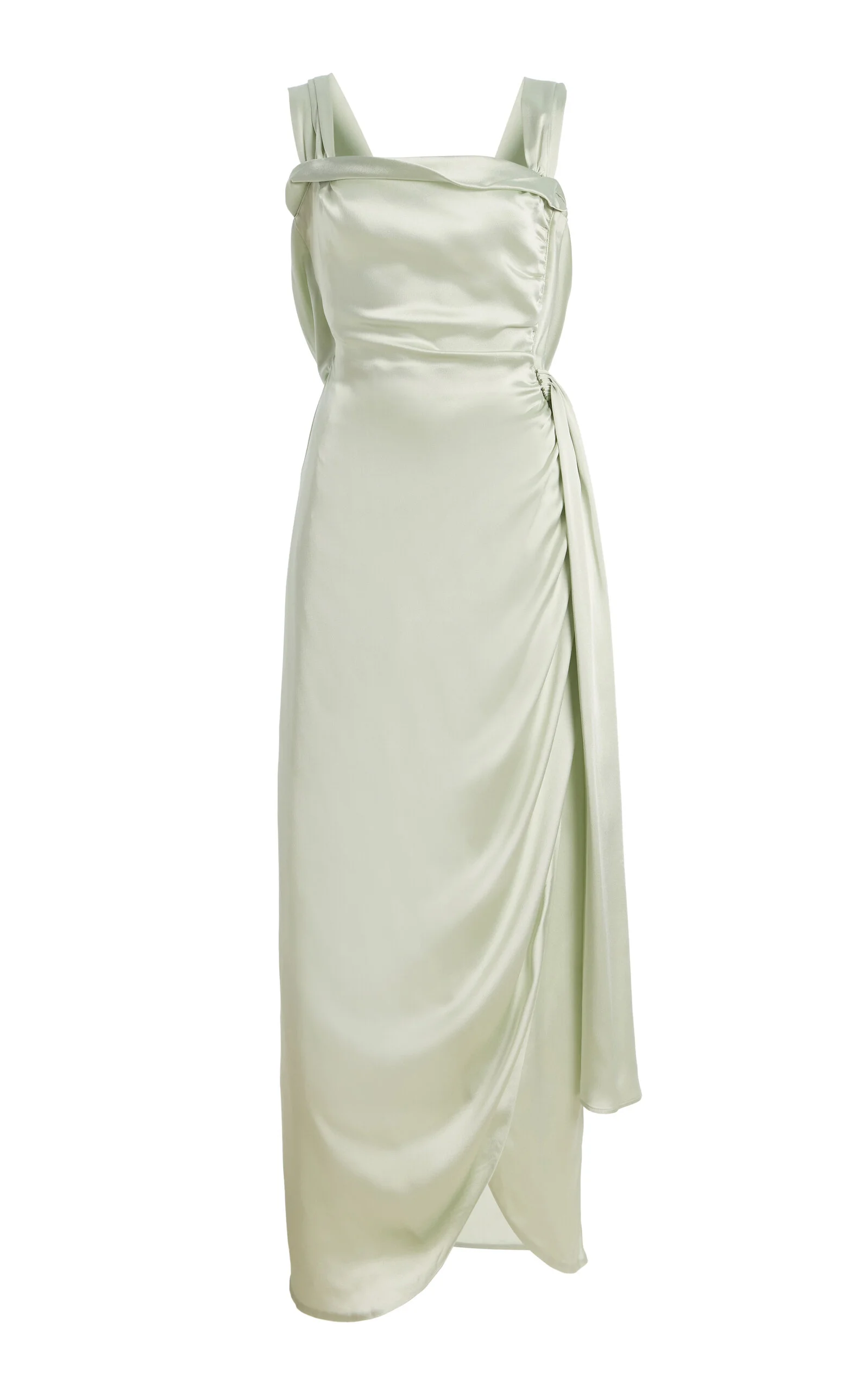 Satin Maxi Dress green - 1