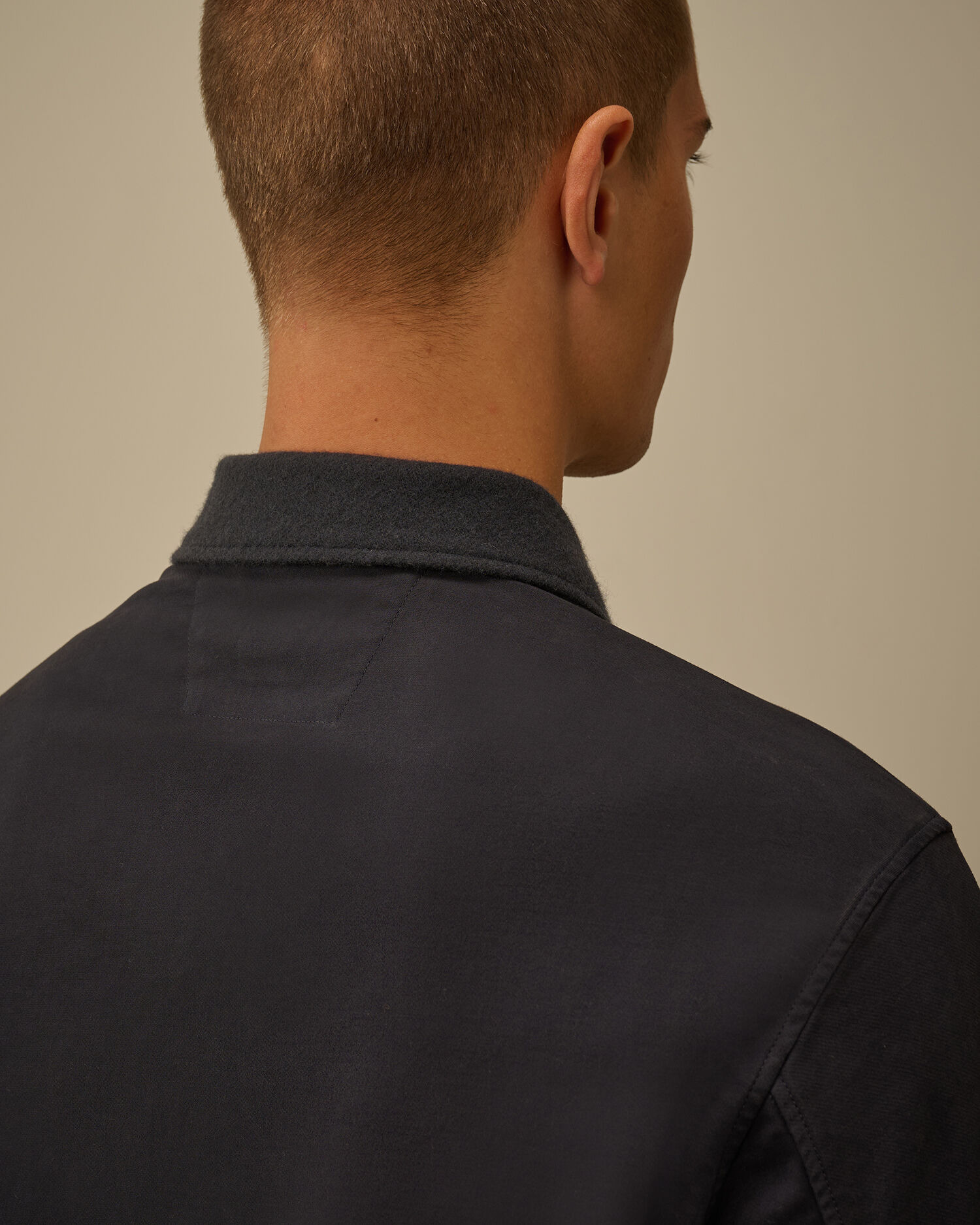 Cotton/Nylon Double Satin Lens Utility Button Overshirt - 6