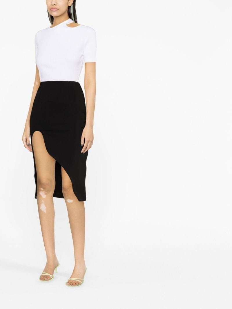 asymmetric midi skirt - 3