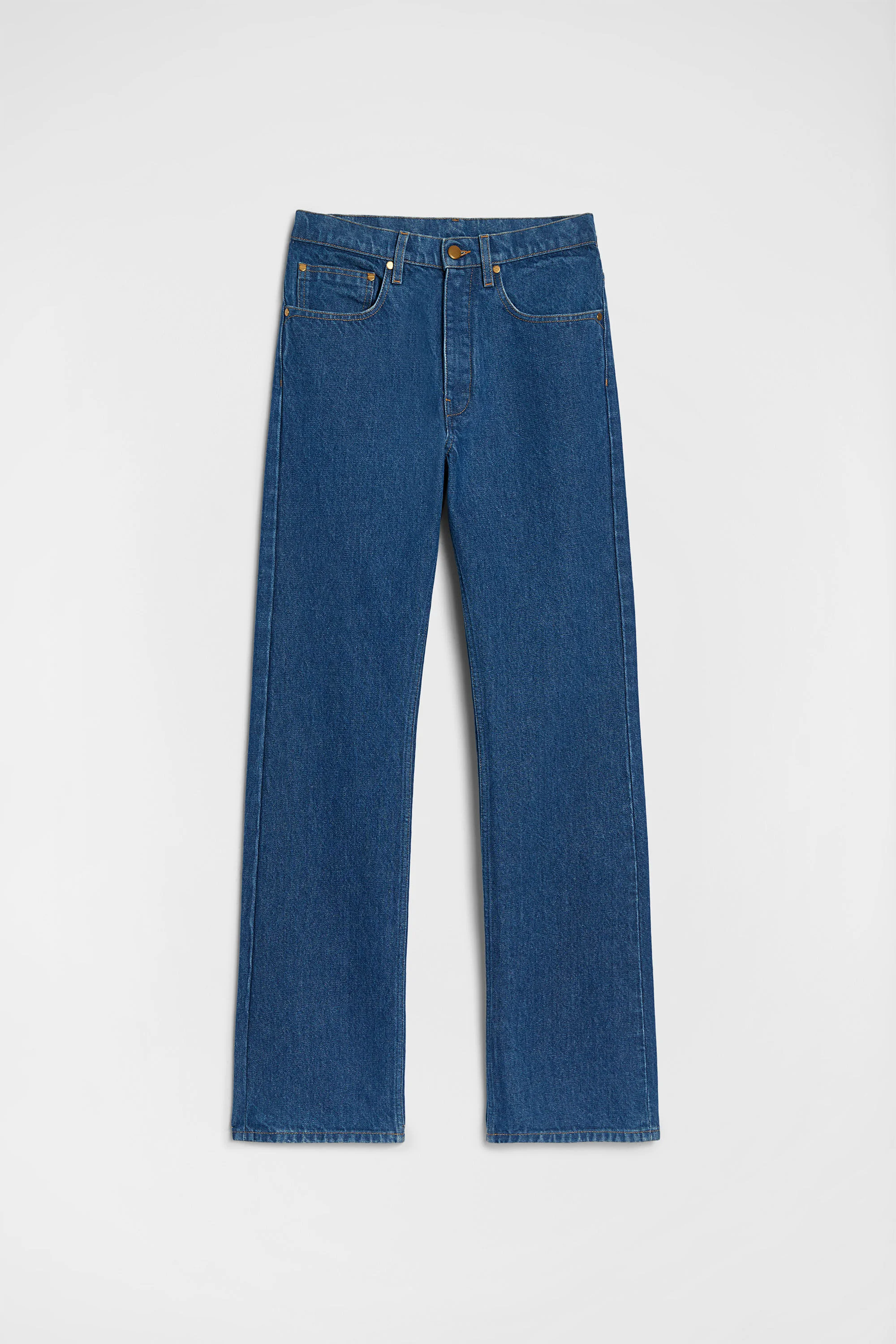 Flared Denim Trousers - 1