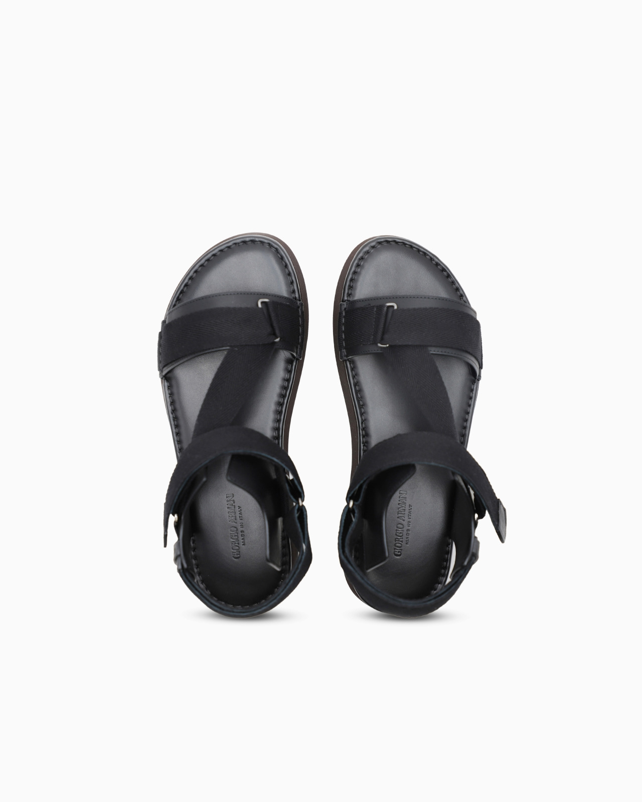 LEATHER SANDALS WITH WEBBING TAPE - 3