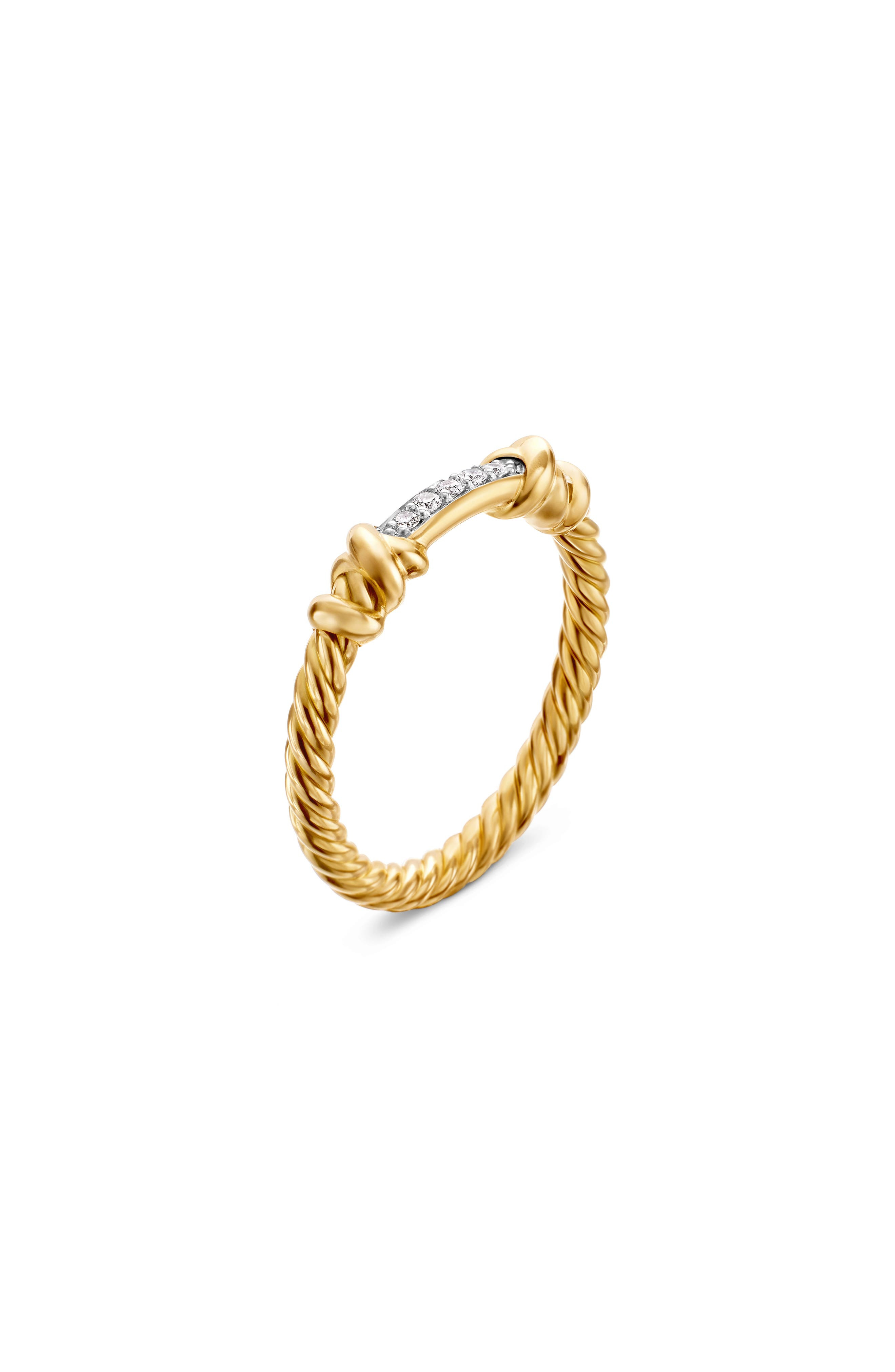 David Yurman Petite Helena Diamond Ring in Diamond/Yellow Gold at Nordstrom - 5