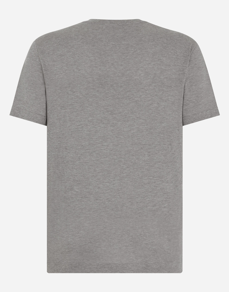 Dolce & Gabbana Cotton T-shirt with DG Milano logo embroidery outlook