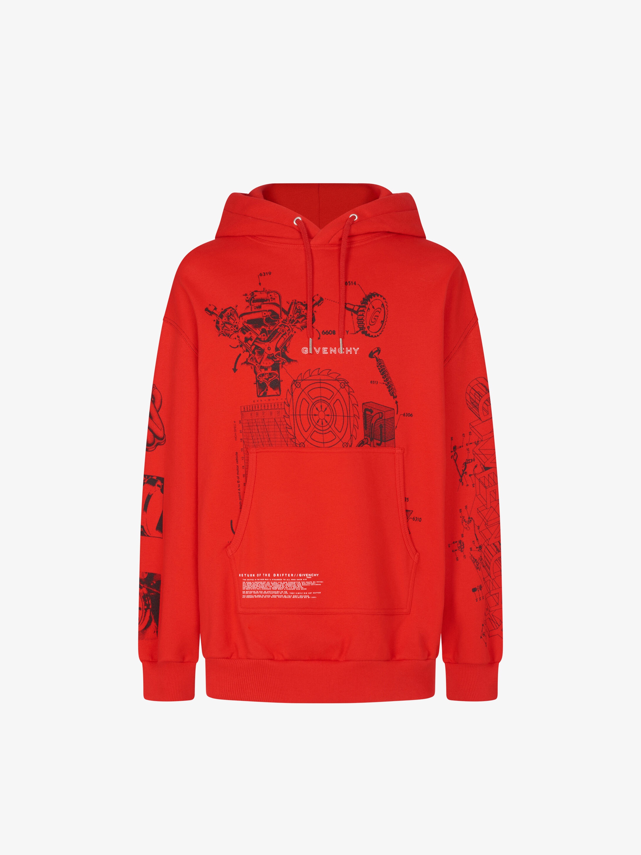 GIVENCHY Schematics oversized hoodie - 1