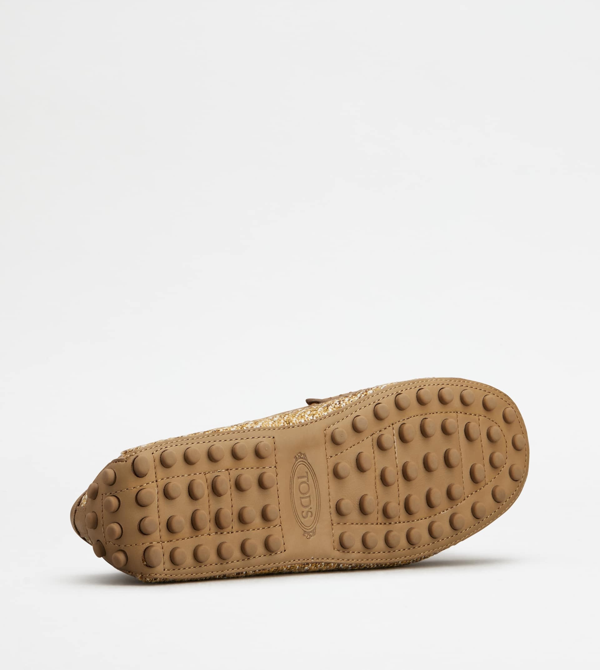 GOMMINO DRIVING SHOES IN FABRIC AND LEATHER - BEIGE - 4