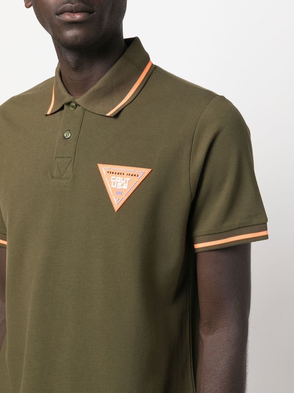 logo-patch short-sleeved polo shirt - 5