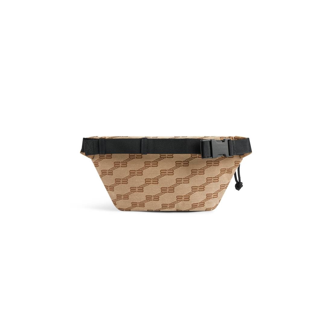 Men's Signature Medium Beltpack Bb Monogram Jacquard Canvas in Beige - 4