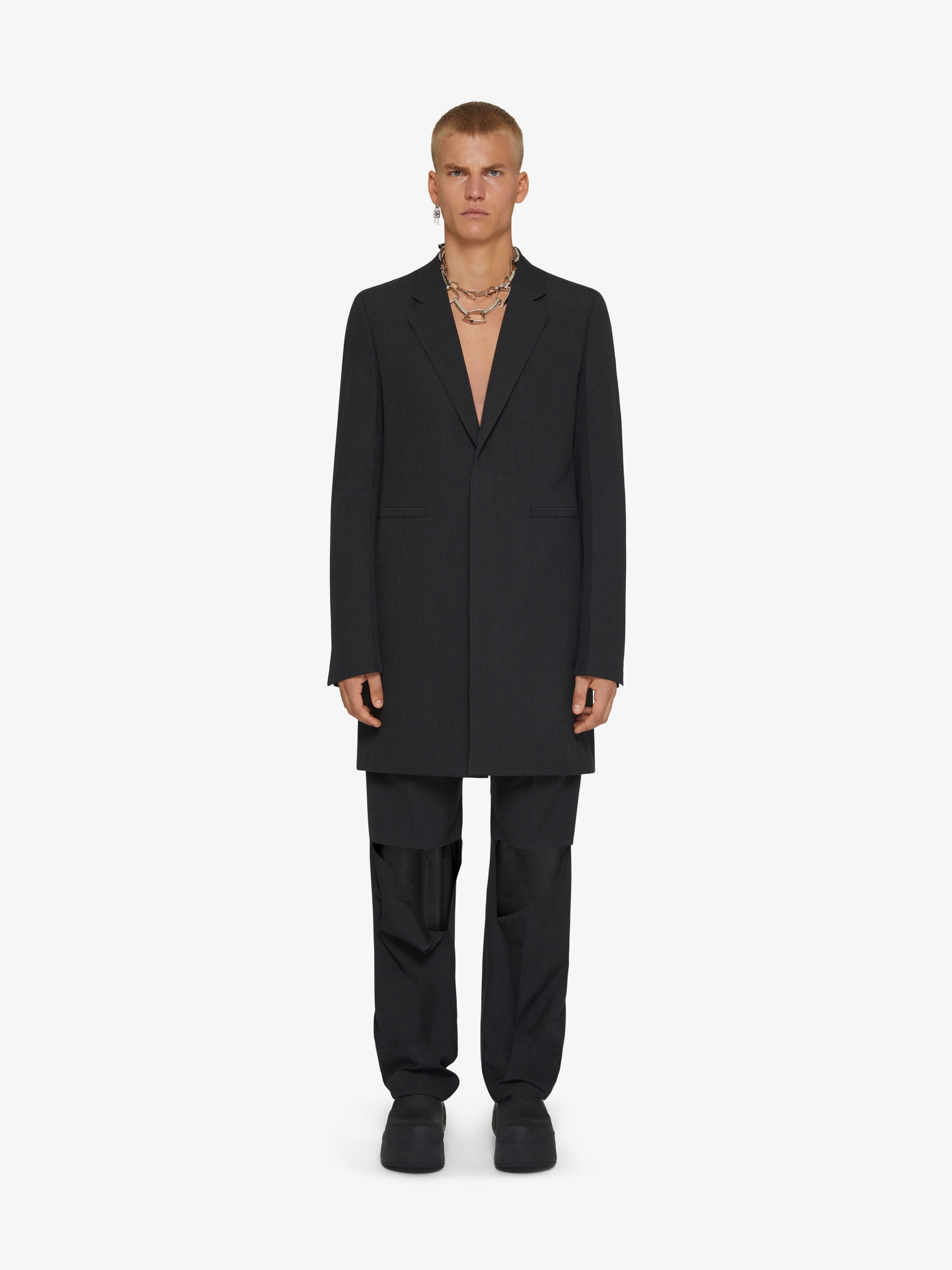 LONG COAT IN WOOL - 2