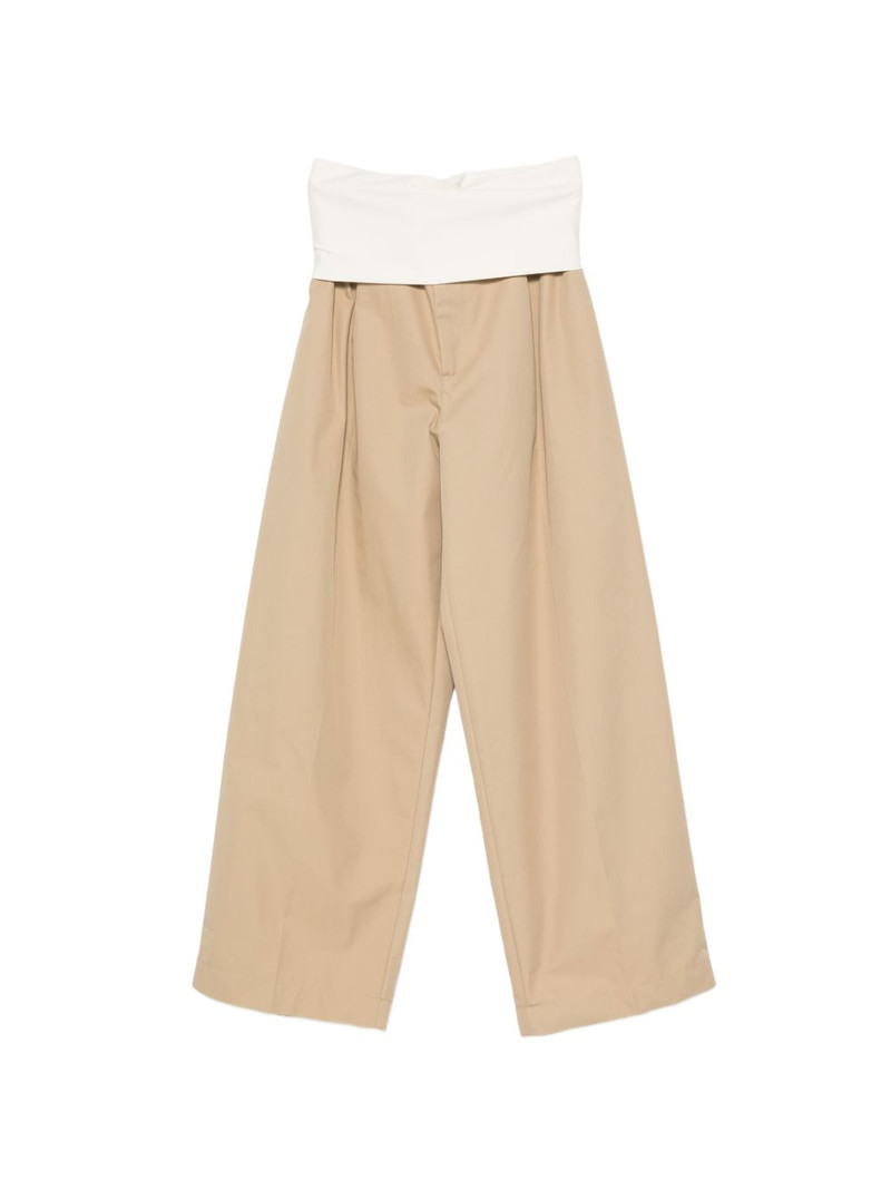 Wendy fold-over pleated trousers 1