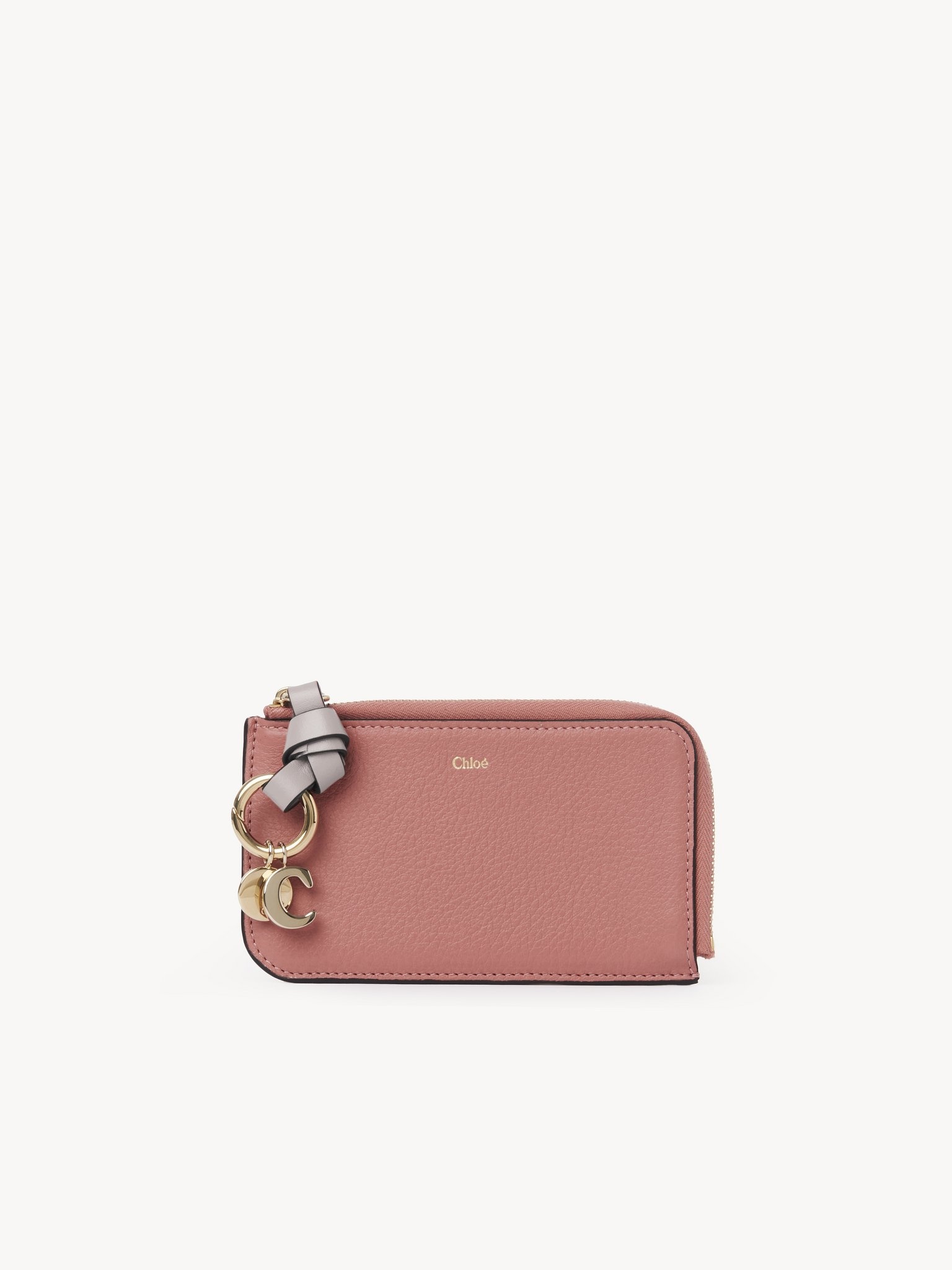 ALPHABET PURSE IN GRAINED LEATHER - 1