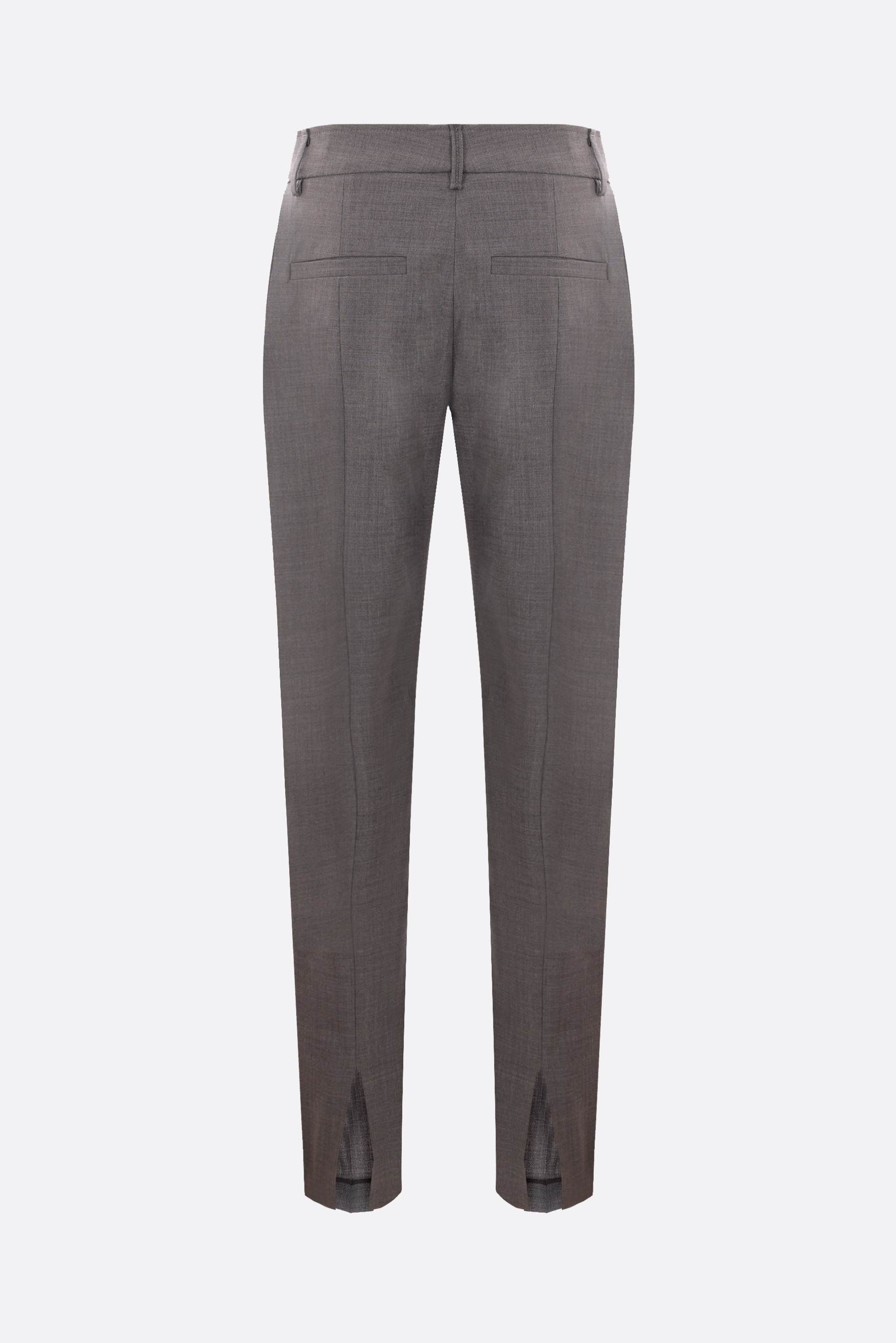 TROPICAL LUXURY WOOL CIGARETTE TROUSERS WITH MONILI - 2