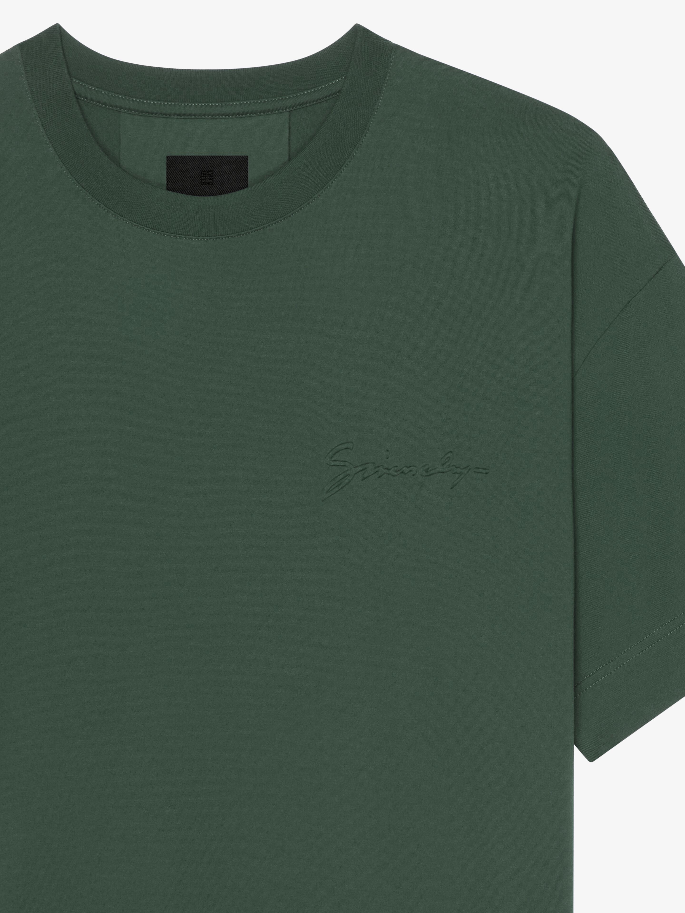 T-SHIRT IN COTTON WITH GIVENCHY SIGNATURE - 5