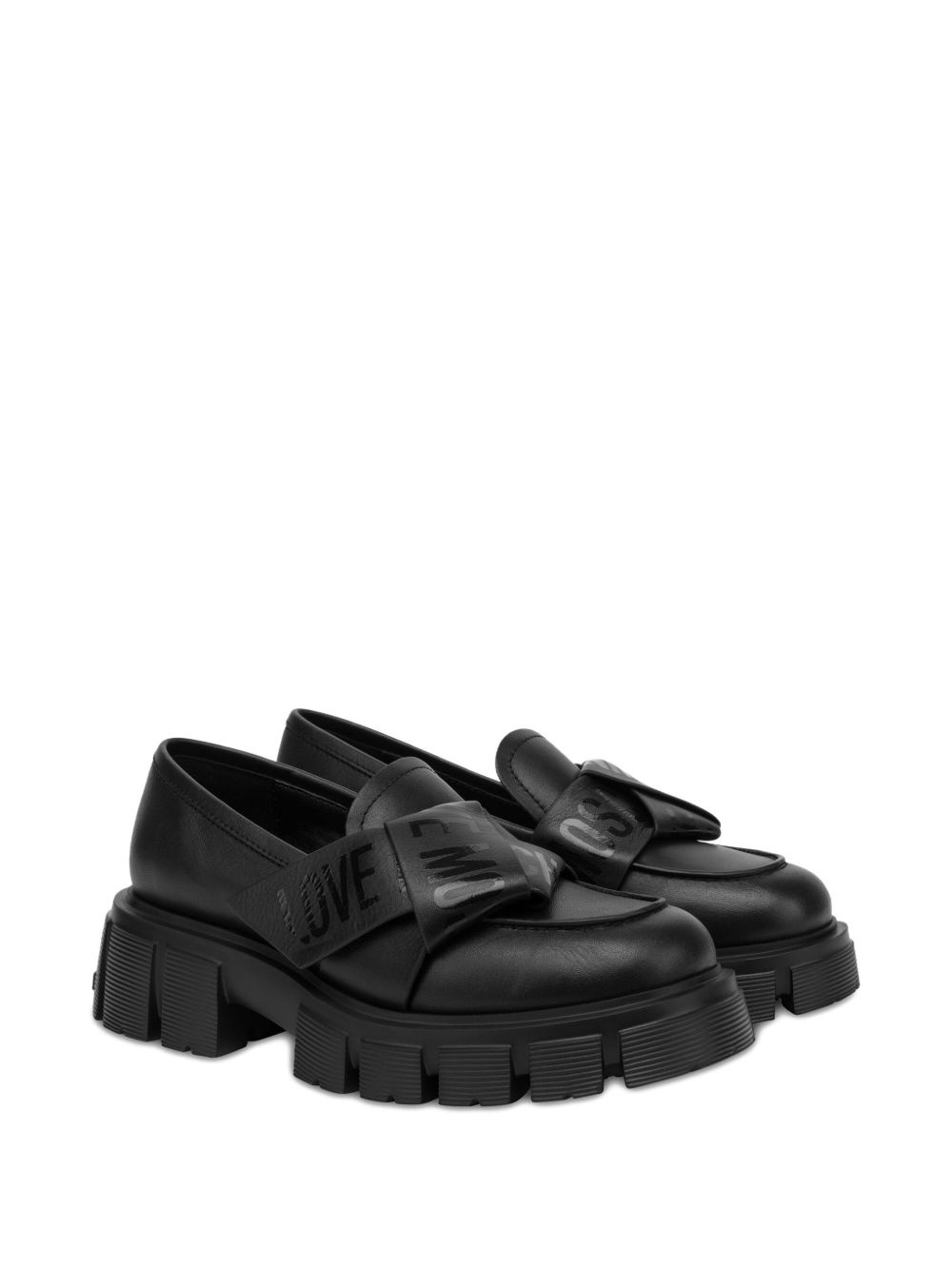 logo-motif loafers - 2