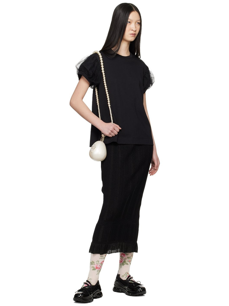 Simone Rocha Black Classic Criss Cross Tracker Ballerina Flats outlook