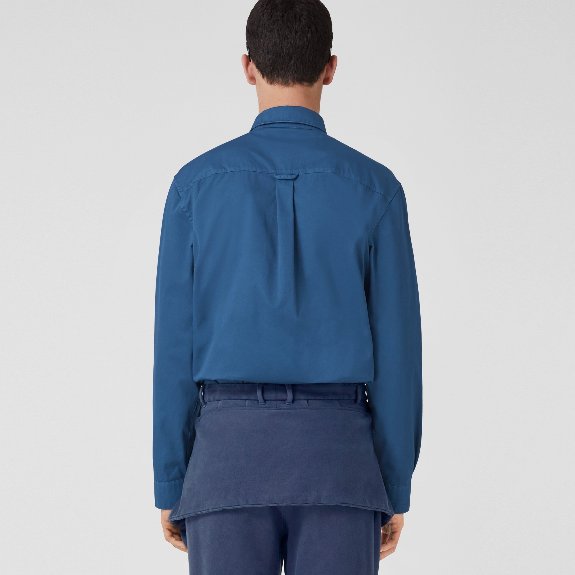 Embroidered Logo Cotton Twill Shirt - 3