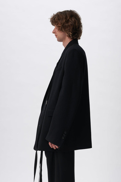 Ann Demeulemeester Vic Slouchy Jacket Brushed Wool Light Black outlook