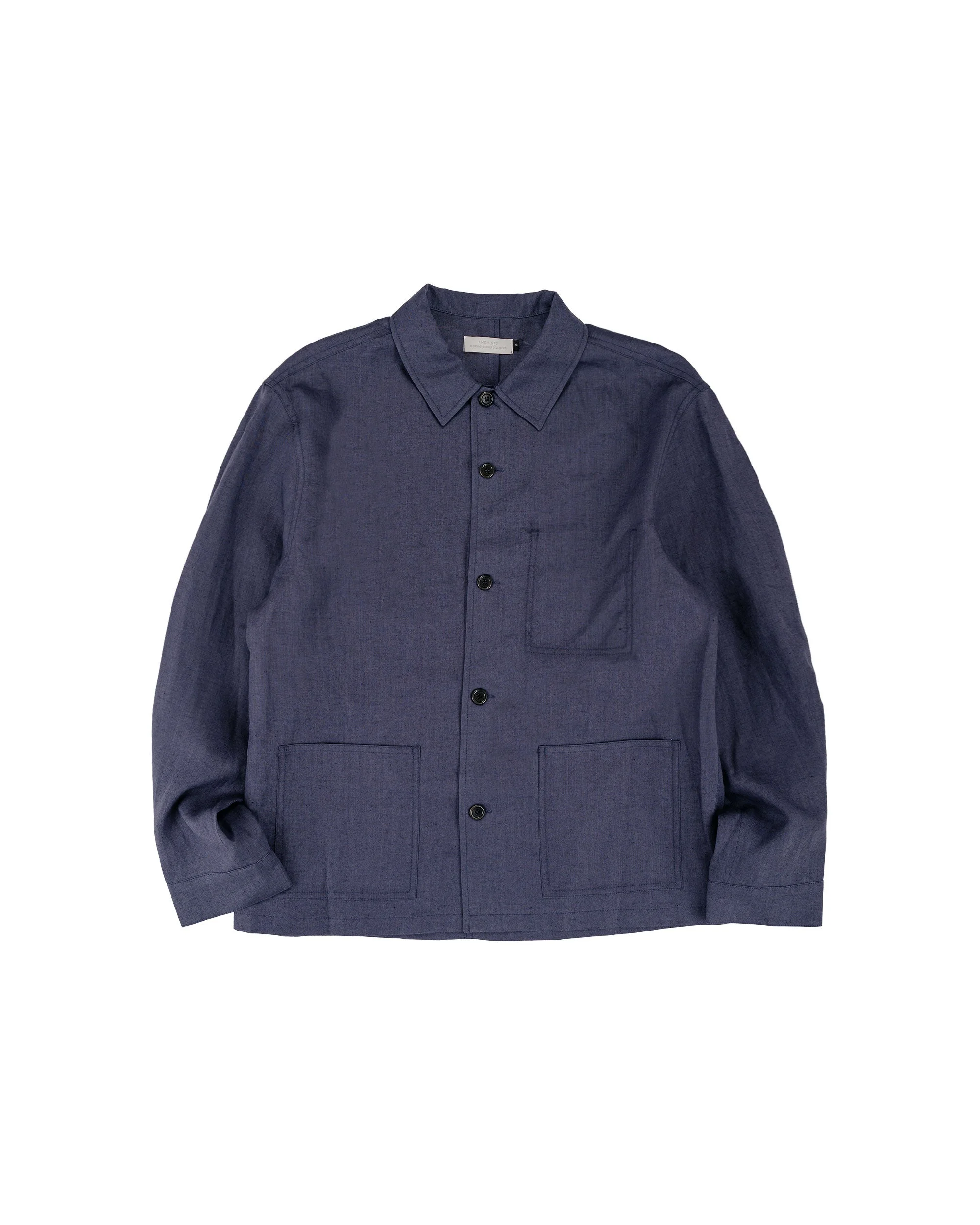 Linen Pocket Jacket Blue - 1