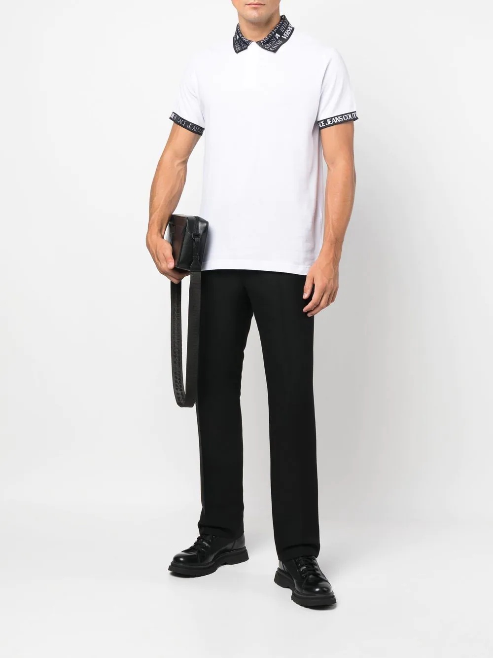 logo-trim polo shirt - 2