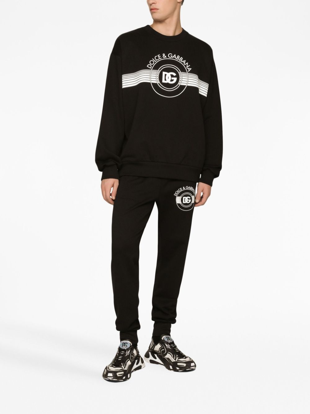 logo-print long-sleeved cotton sweatshirt - 3