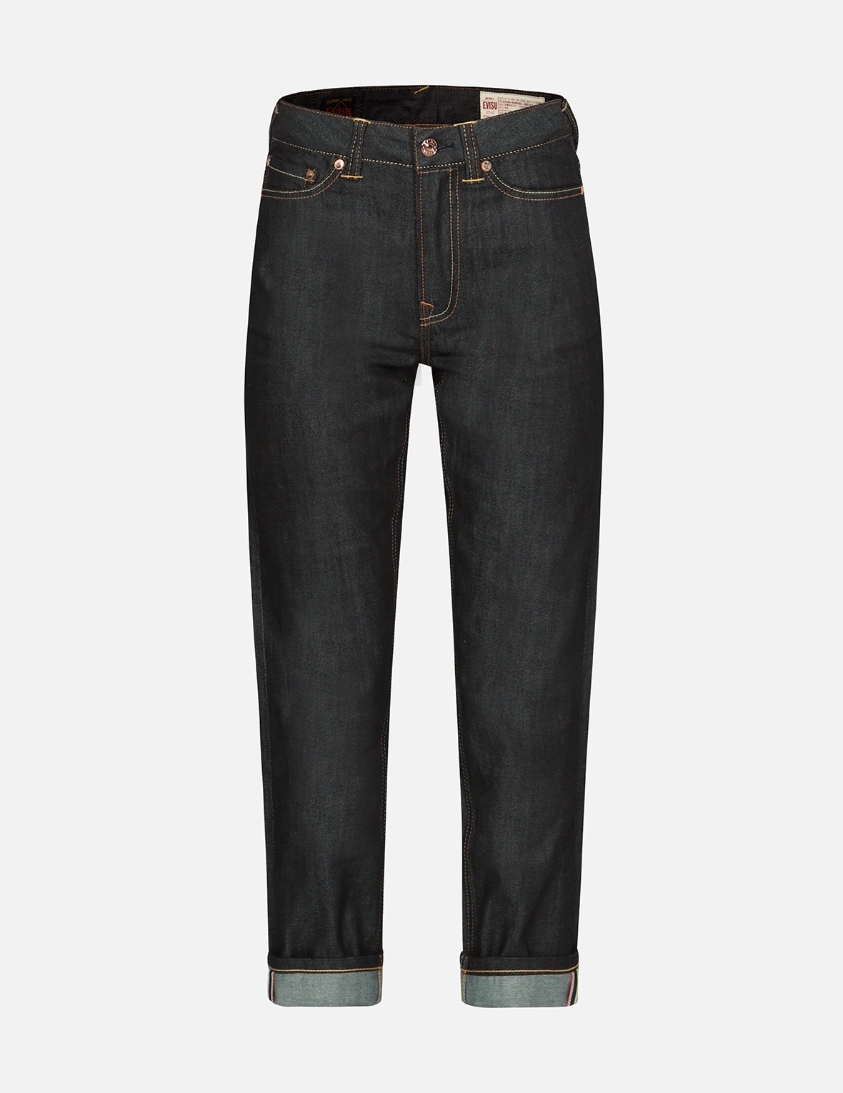 BROCADE INSERTED DAICOCK AND KAMON RELAX FIT JEANS - 2