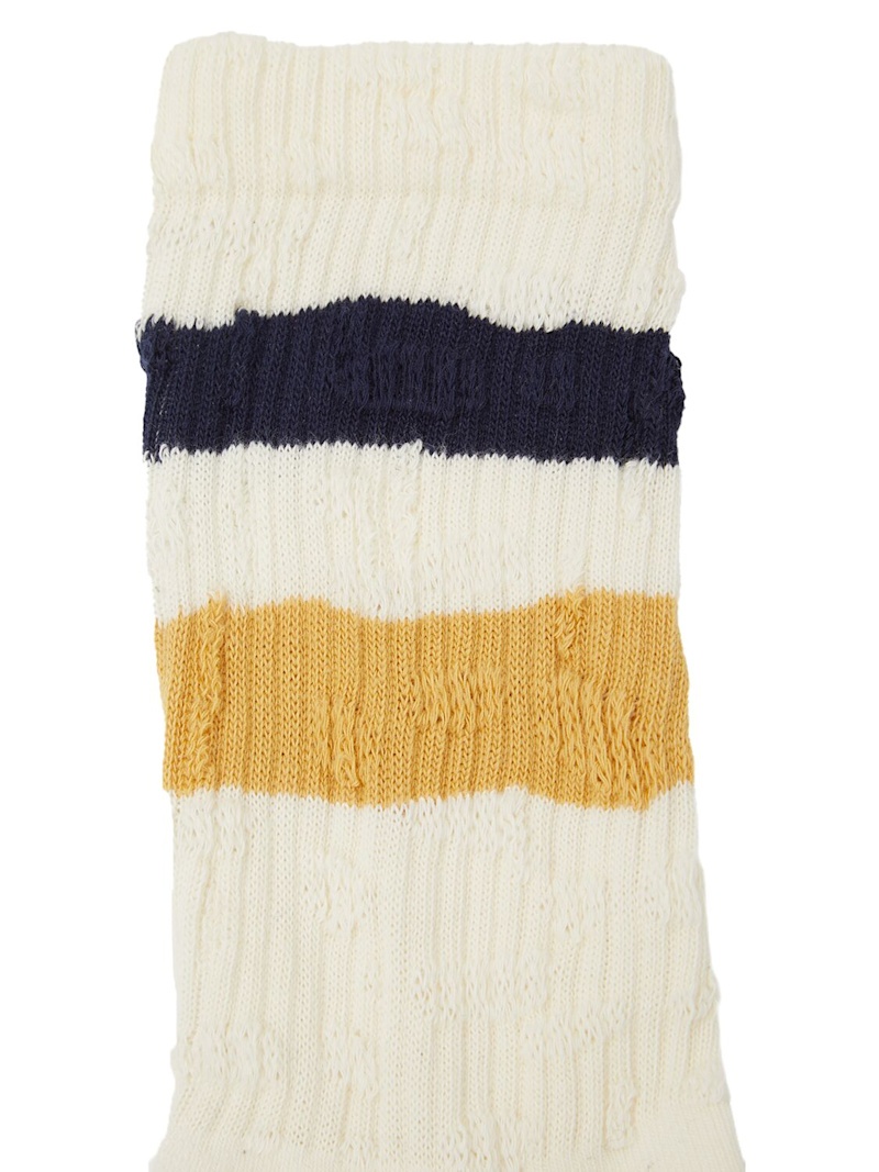 Striped cotton blend ribbed socks - 2