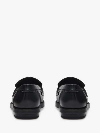 Alexander McQueen Women's Seal Loafer in Black/silver outlook
