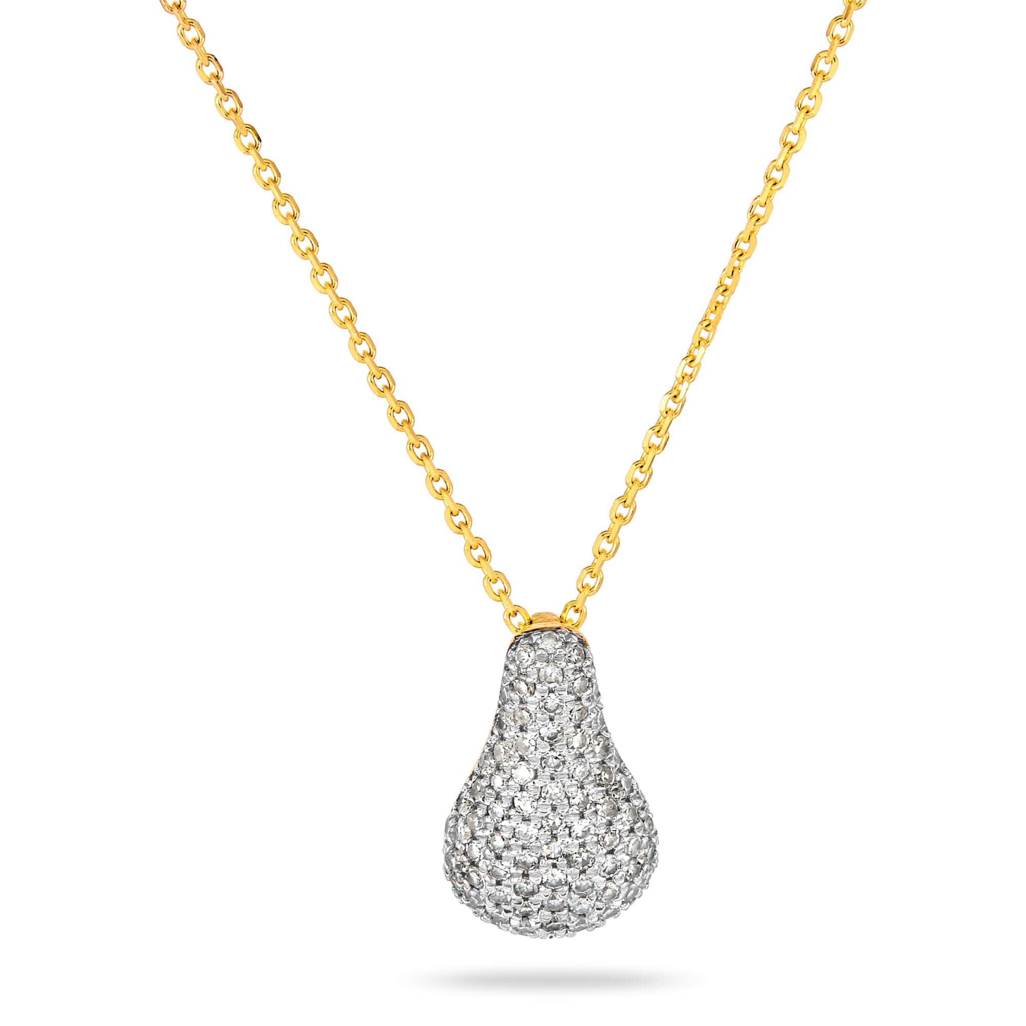 Pave Diamond Droplet Necklace - 6