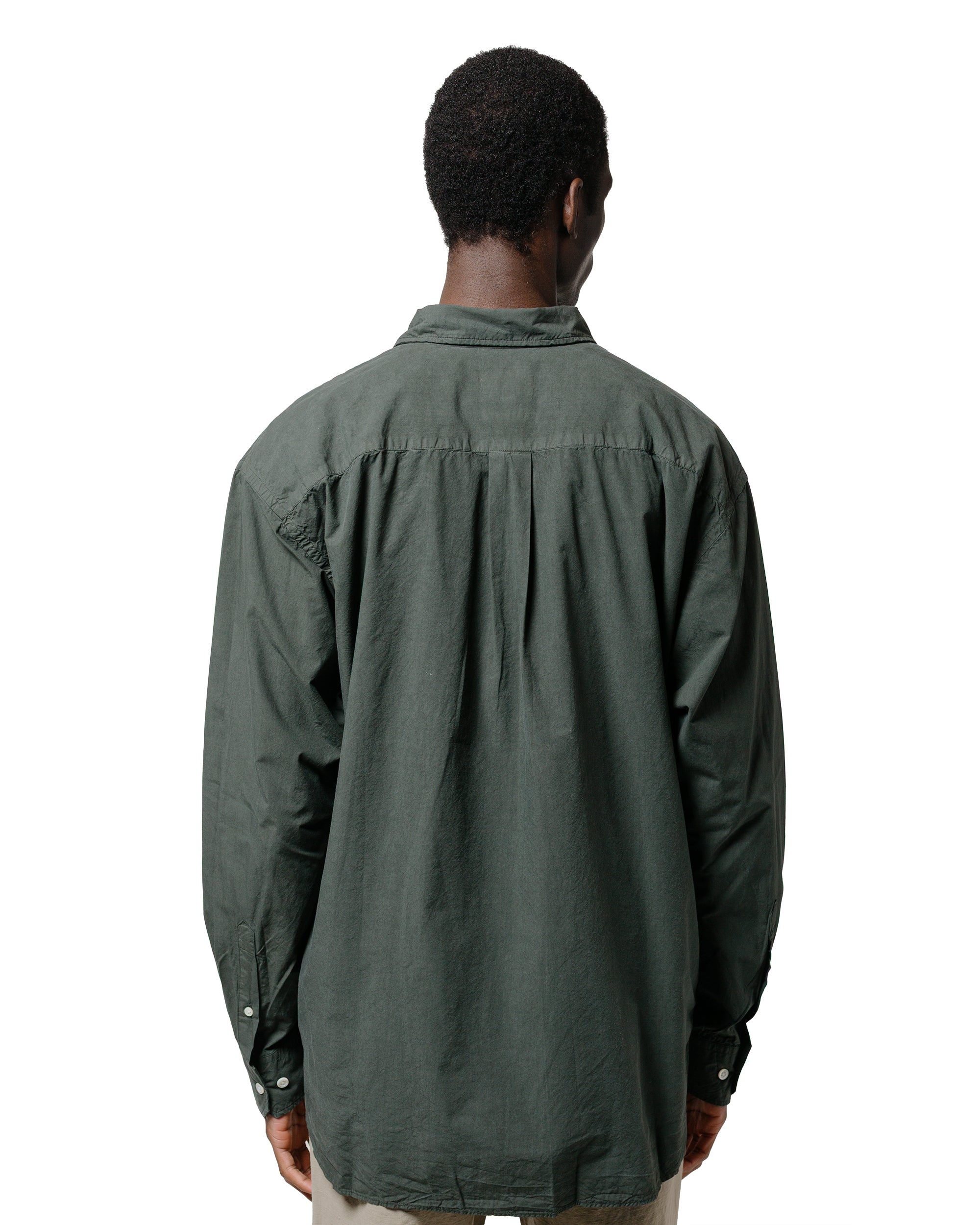 Mo Cotton Tencel Shirt Black Olive - 3