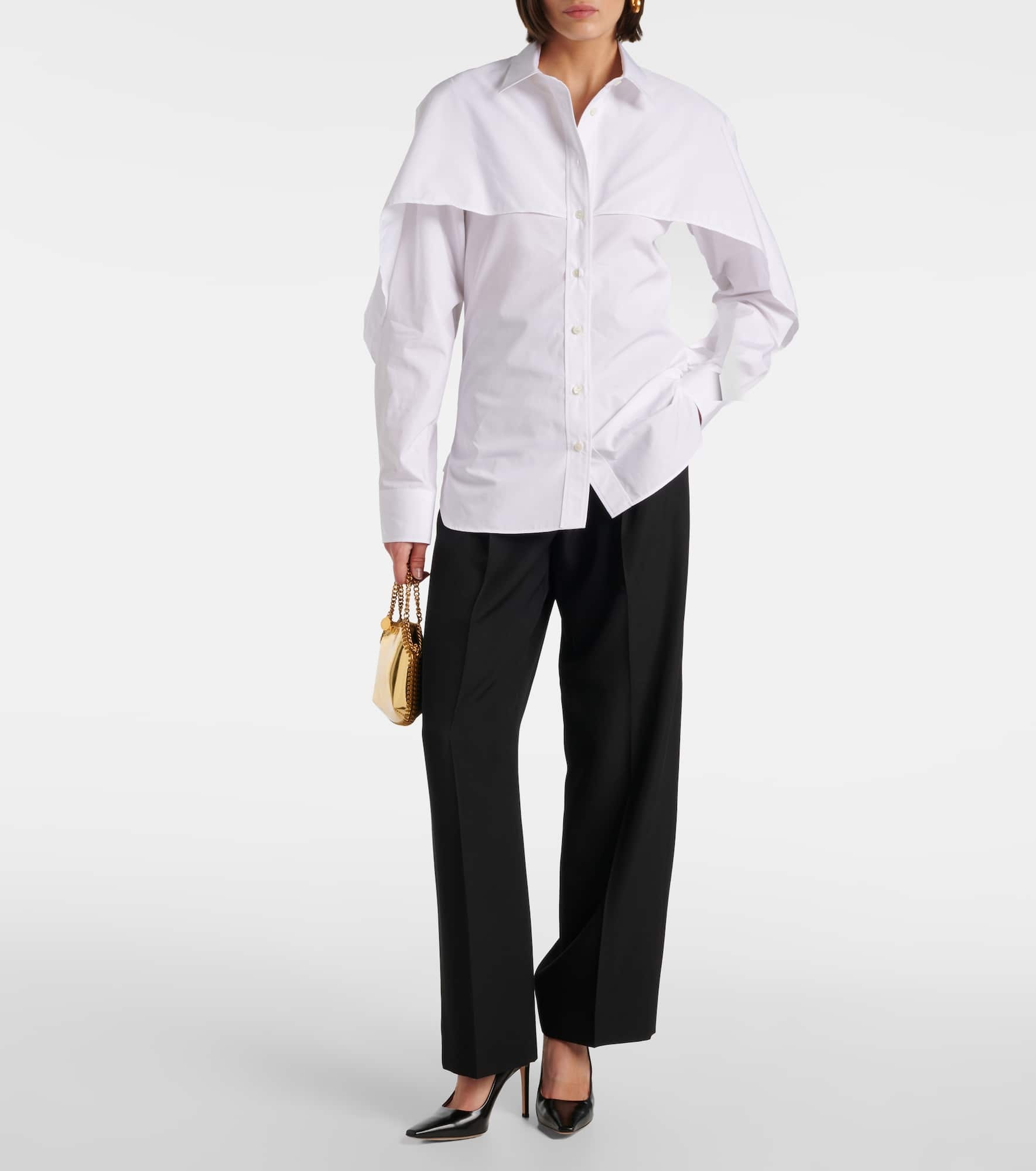 Caped cotton blouse - 2