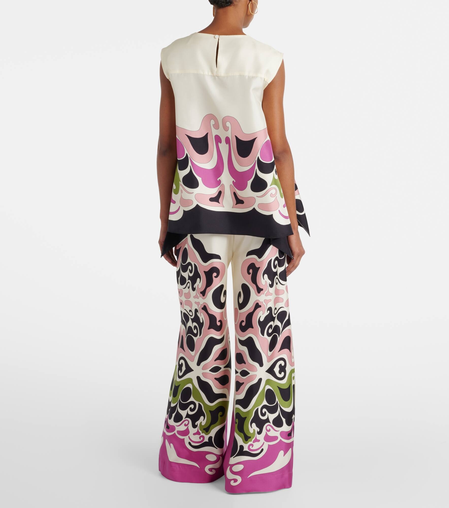 San Carlo printed silk twill top - 3