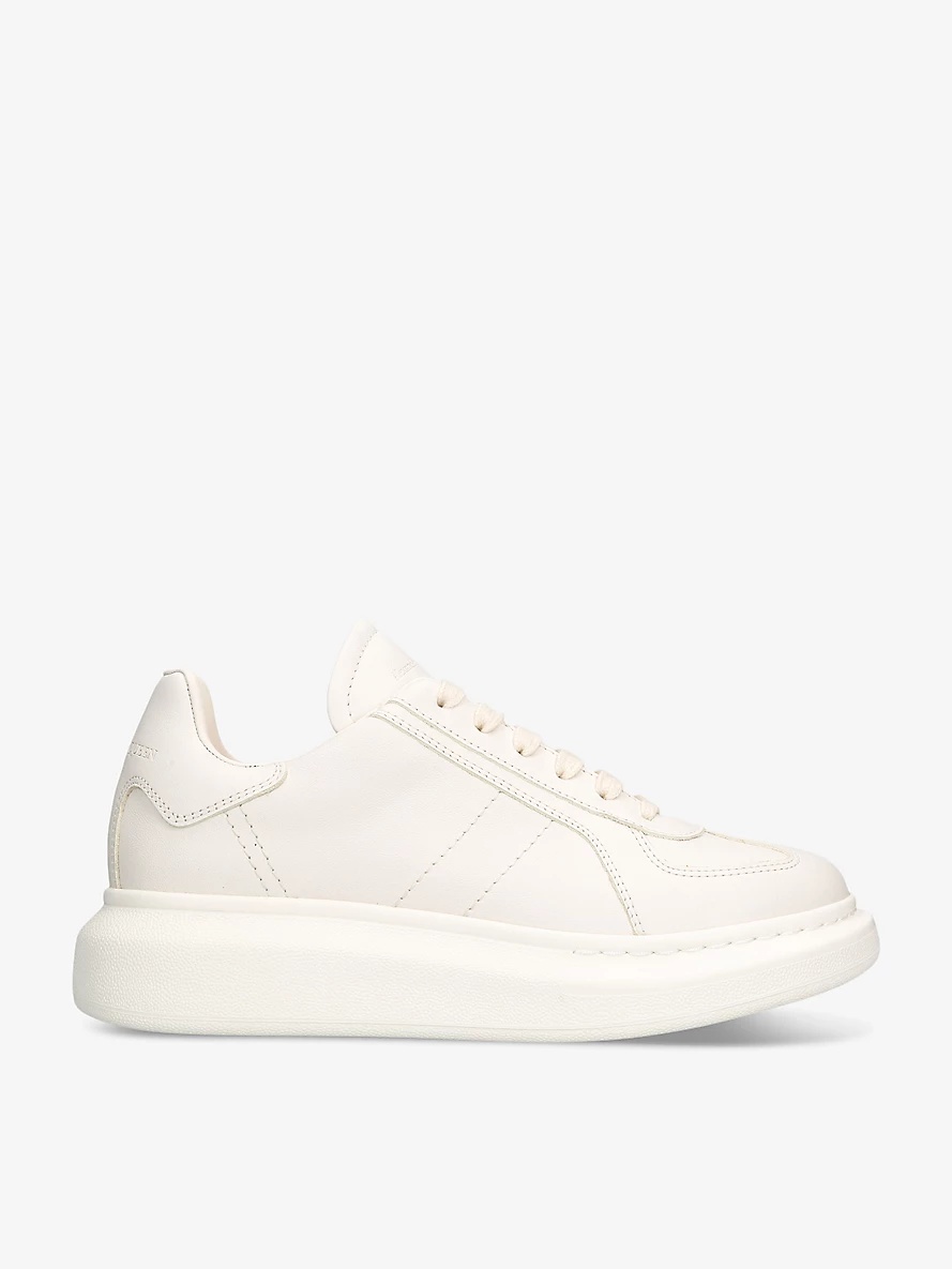 Women's Oversized leather low-top trainers - 1