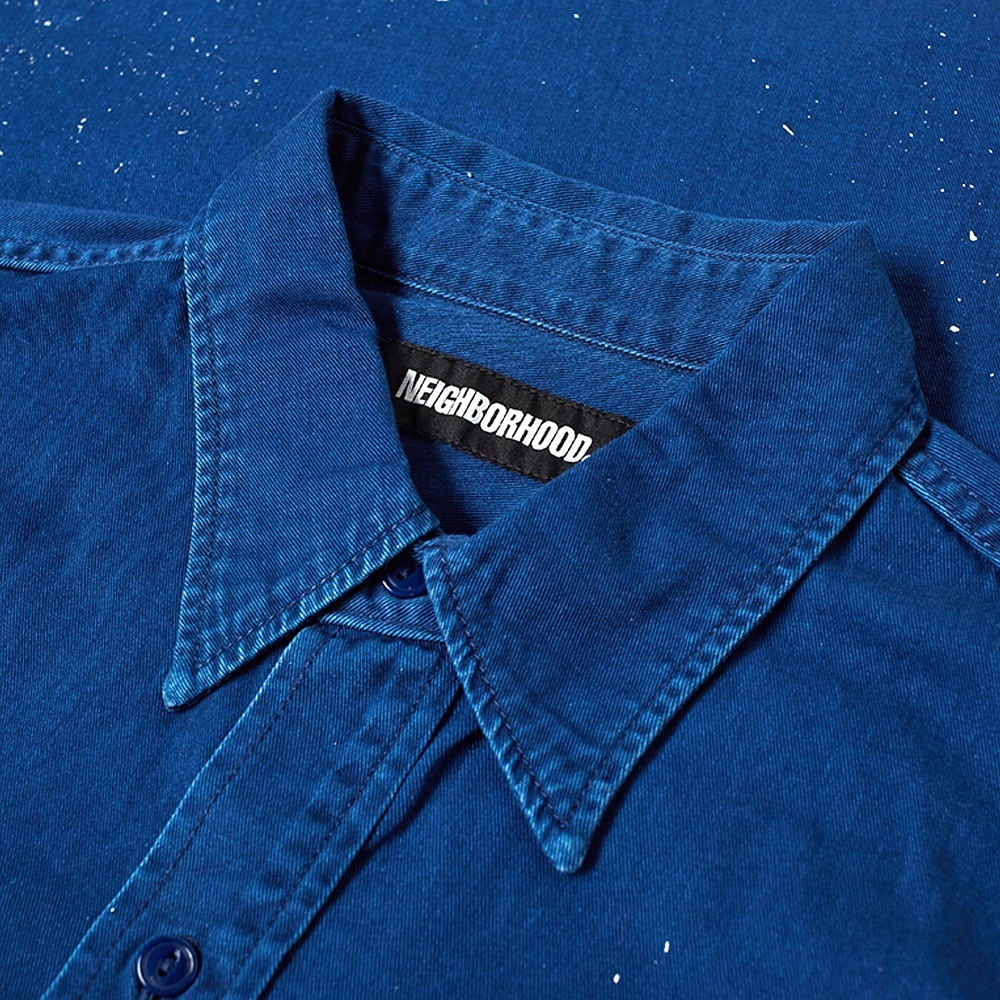 Neighborhood Long Sleeve Indigo Work Shirt - 3