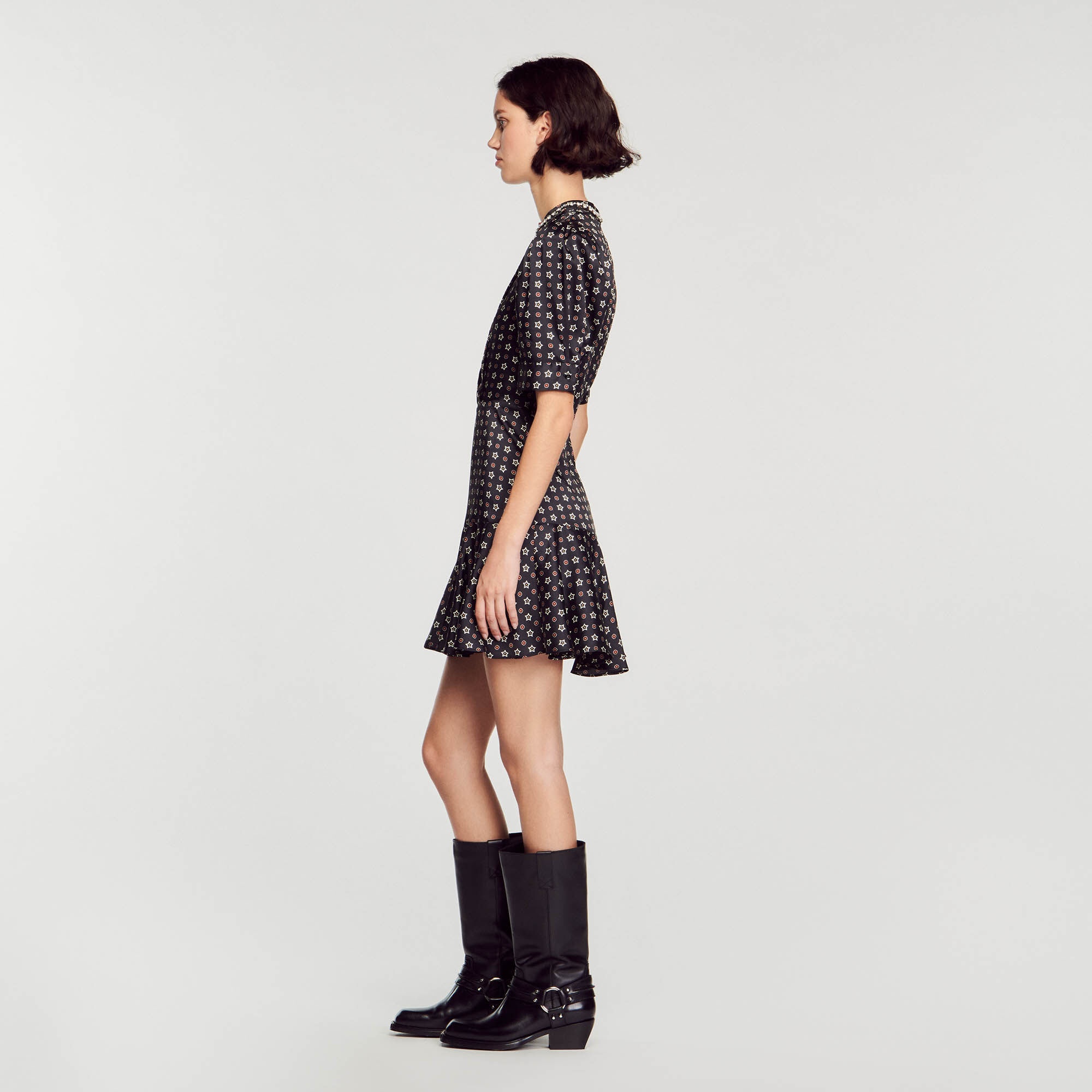SHORT STAR-PRINT DRESS - 7