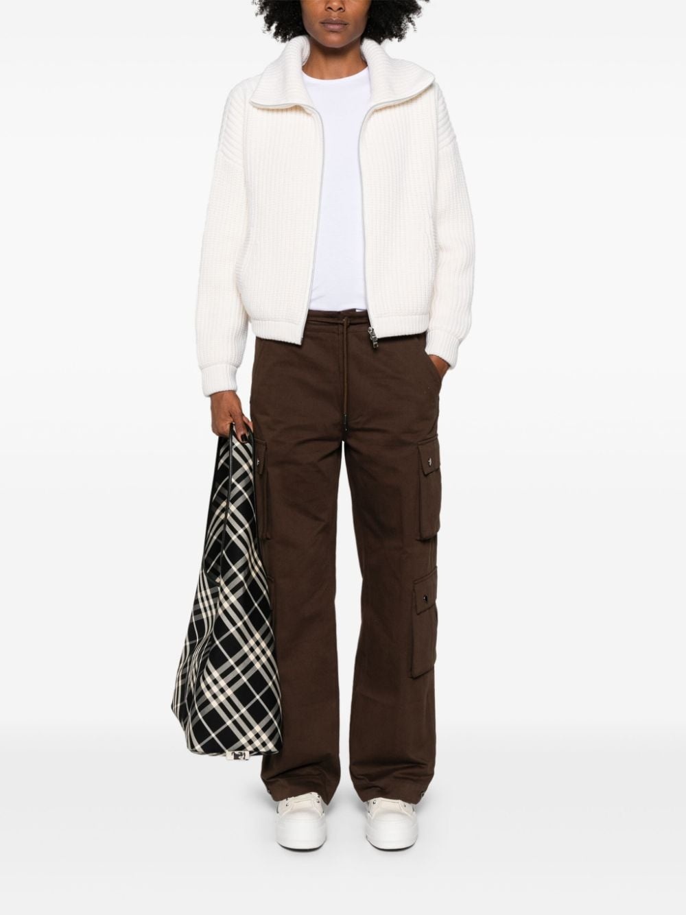 wool zipped cardigan - 2