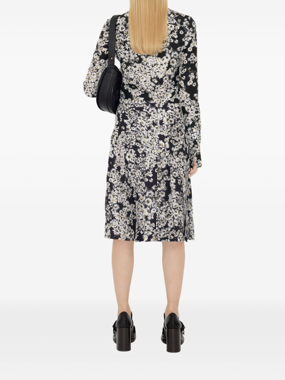 pleated floral-print skirt - 4