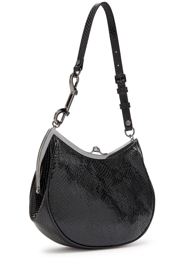 Vivienne Westwood Vivienne Westwood Charm Frame Python-effect Leather Shoulder bag outlook