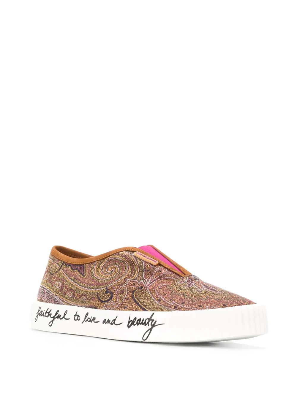 paisley slip-on sneakers - 2